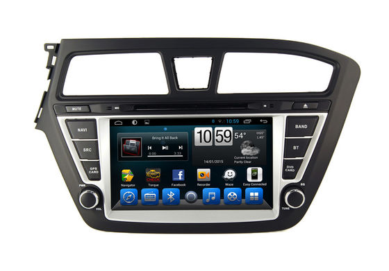Chiny Quad Core 2 Din Android Car GPS Navigation With Radio DVD Player For Hyundai I20 dostawca