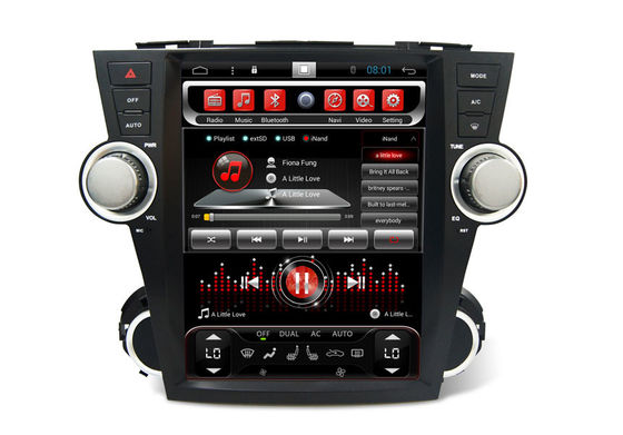 Chiny Car Stereo Bluetooth 12.1 Toyota Gps Navigation Unit Highlander 2008 2012 dostawca