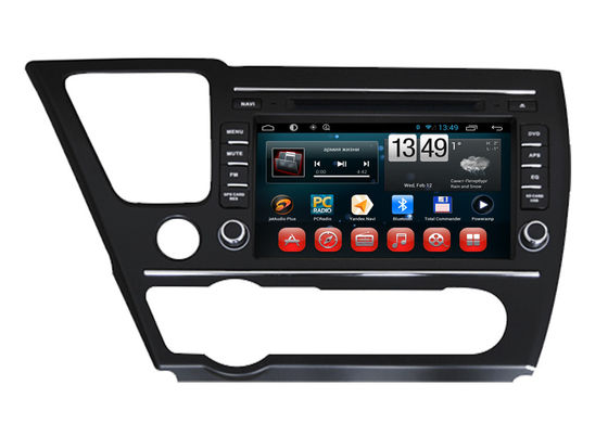 Chiny Wejście kamery SWC System nawigacji Honda Android Samochodowy odtwarzacz DVD na 2014 rok Civic Sedan dostawca