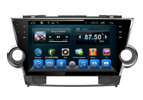 Chiny Highlander 2012 Car Audio Player Toyota Navigation System with 10.1 Inch Monitor dostawca